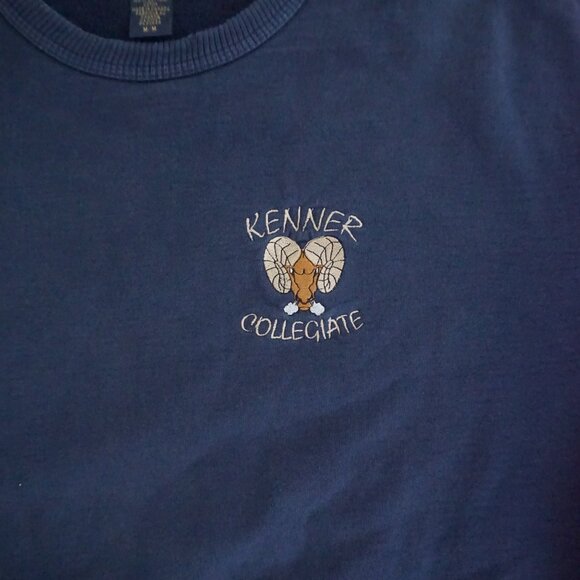 Vintage Non-Fiction Navy Collegiate Sweatshirt Embroidered Kenner Graphic Medium - Picture 8 of 9
